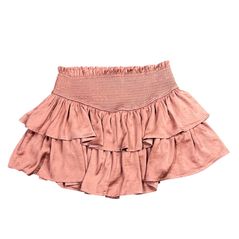 Altar'd State Women Medium Tiered Smocked Skort Skirt Rose Ruffle Boho Fairy Y2K